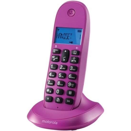 Радиотелефон Motorola Solutions Motorola DECT C1001LB+, фиолетовый