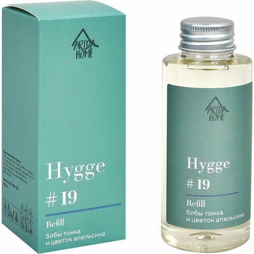 Наполнитель для ароматического диффузора Arida Home Hygge 19 Бобы Тонка/цветок апельсина 100 мл прозрачный