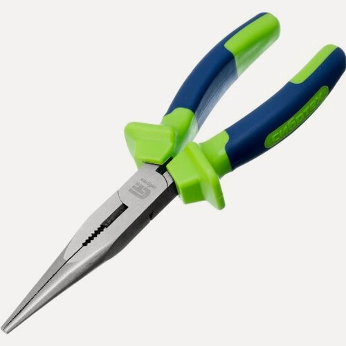 Изображение товара Сибртех Длинногубцы прямые, 200 мм, двухкомпонентные рукоятки, , 17106