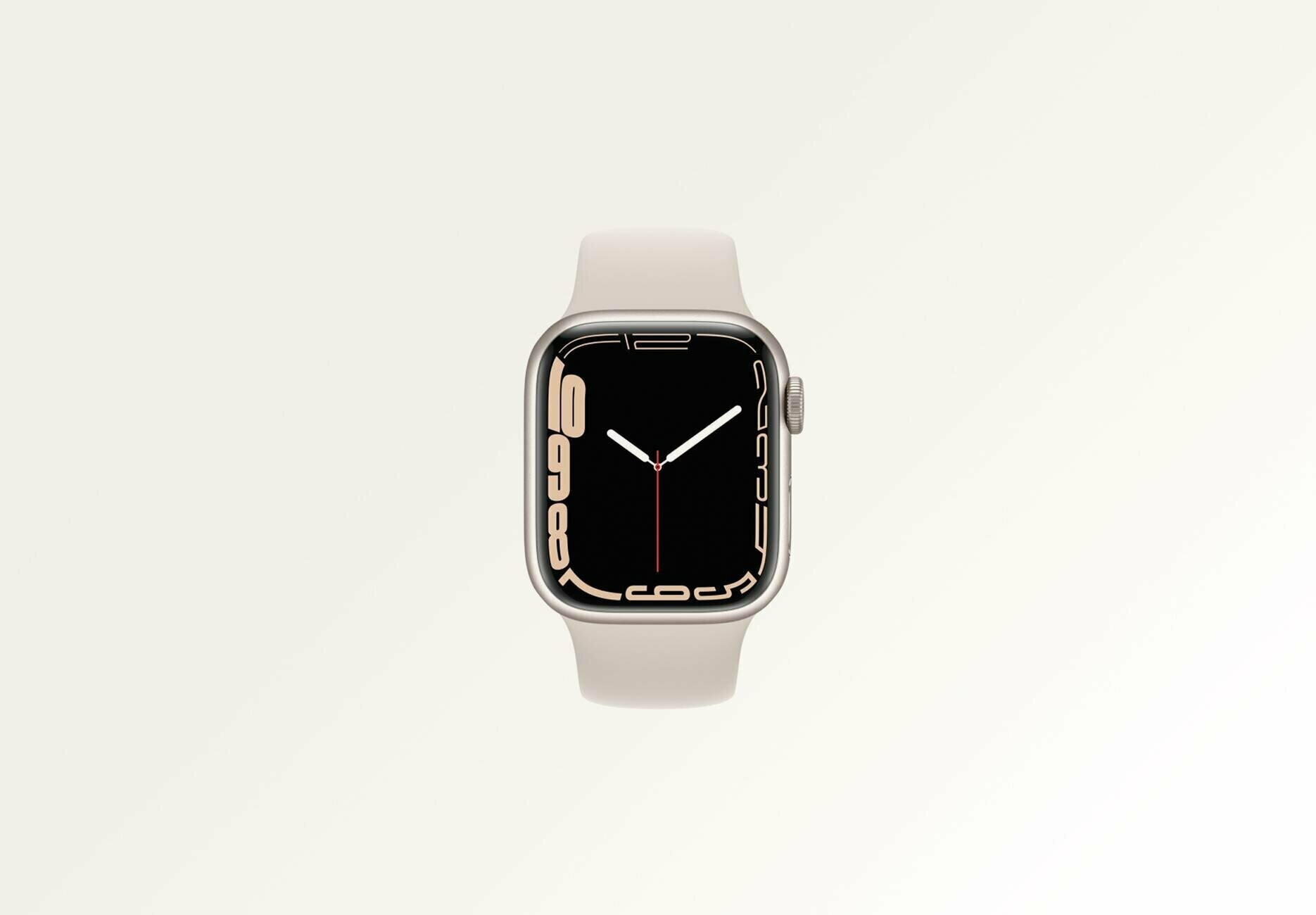 Смарт-часы APPLE Watch Series 7 A2473 сияющая звезда (mkmy3ll/a) - фото №9