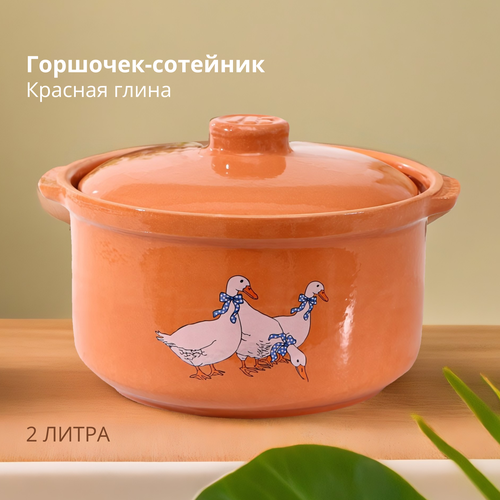Горшочек-сотейник супник 2 л Гуси 1658₽