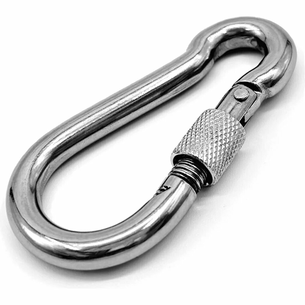 Нержавеющий карабин KREPFIELD 6x60 art 814594 а4 c резьбовой предохранительной втулкой 1 шт. 814594А4КАРАБИН6Х60-1