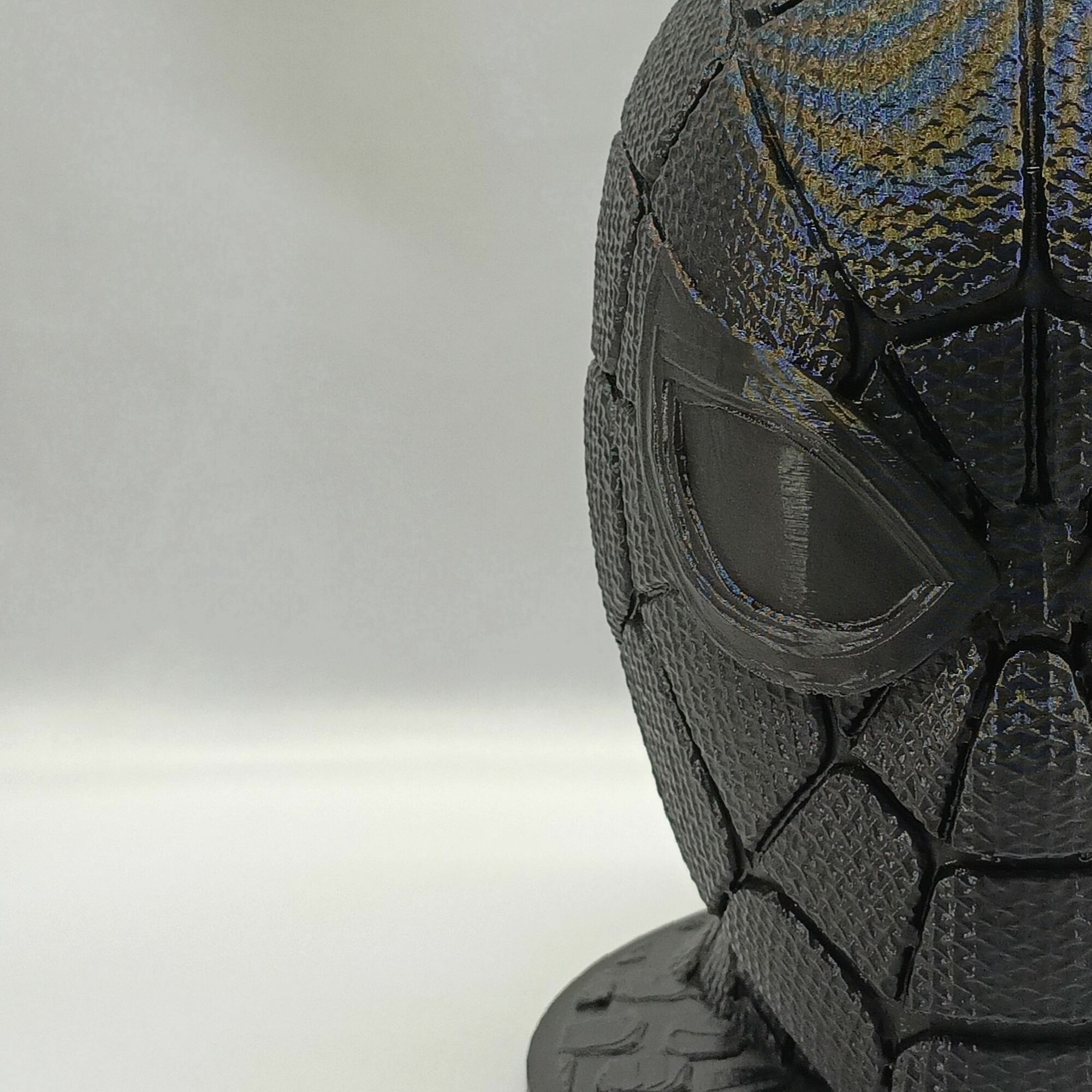 Держатель для наушников Человек Паук, настольный, голова, черный — фото 1