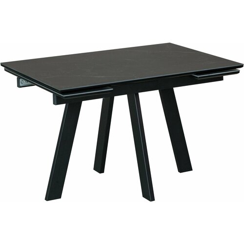 Стол керамический раздвижной BRUNO 120(180)х80 Черный мрамор/Черный