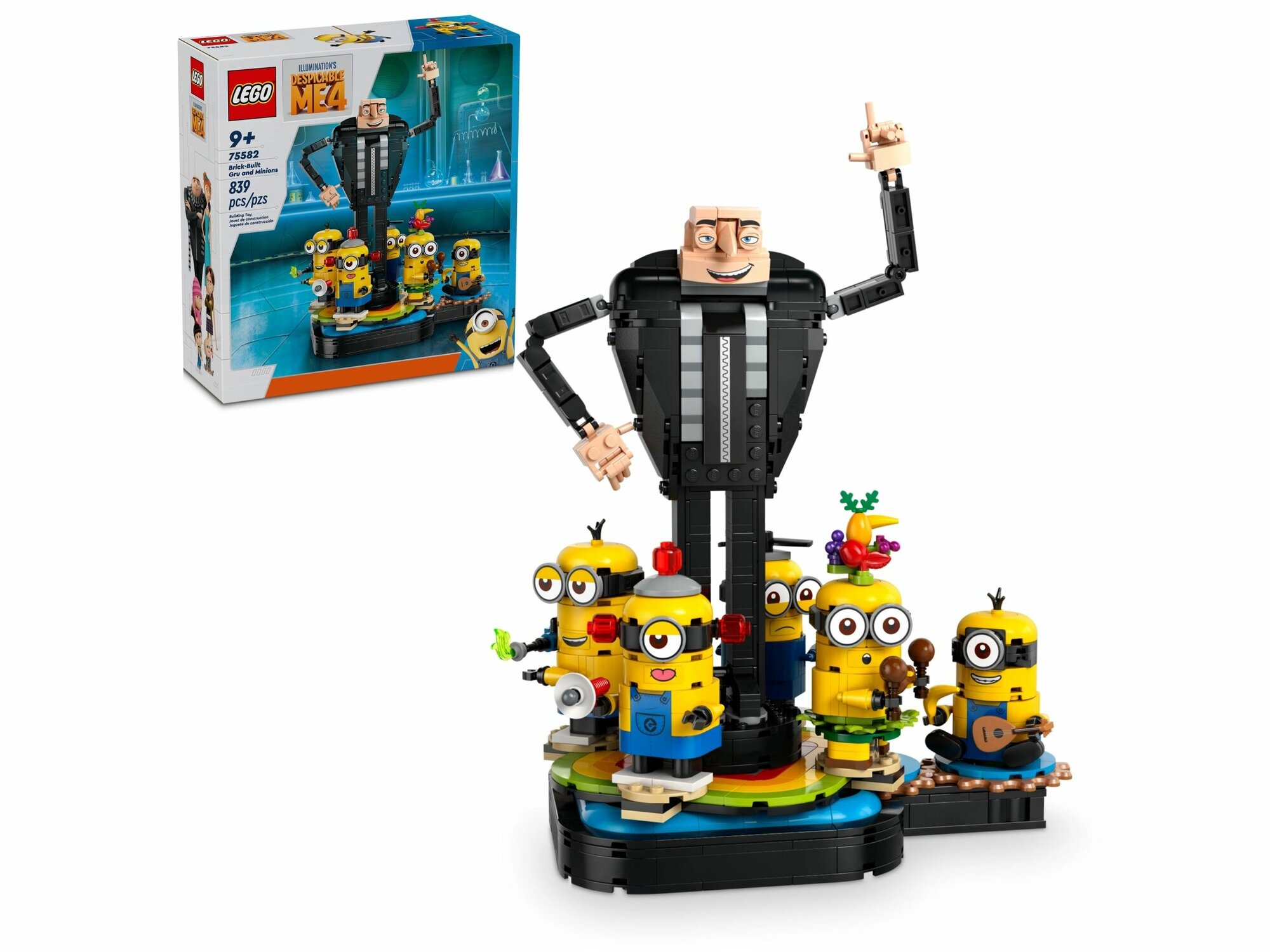 Конструктор LEGO Minions 75582 Грю и миньоны, разноцветный, 839 дет.