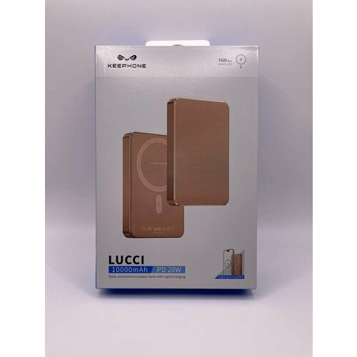 Внешний аккумулятор Keephone MagSafe Power Bank 10000 mAh для iPhone 2015w- Золотистый титан 4590₽