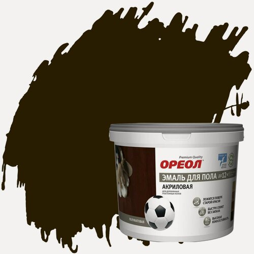 Изображение товара Эмаль для пола акриловая Ореол полуматовая (2,3кг) венге