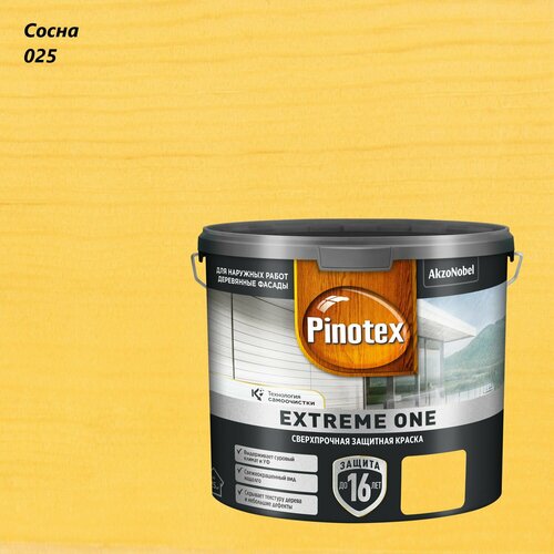 фото Краска сверхпрочная для деревянных фасадов pinotex extreme one (2,5л) сосна 025
