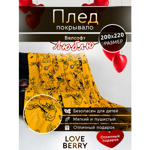 Плед 200х220 Евро в спальню 18+