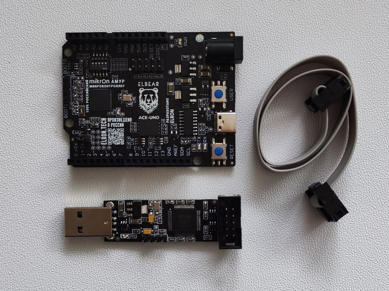 Плата ELBEAR ACE-UNO DEV KIT 32Мб (в т. ч. ELJTAG) (MIK32 Амур, RU Arduino) от ELRON