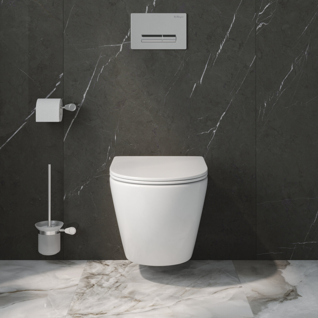 Комплект BelBagno инсталляция BB026 + унитаз Uno-Tor BB5177CH-TOR/SC + кнопка смыва BB081CR - фото №11