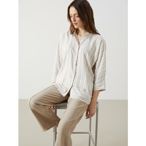 фото Рубашка lc waikiki, размер 38, white/striped