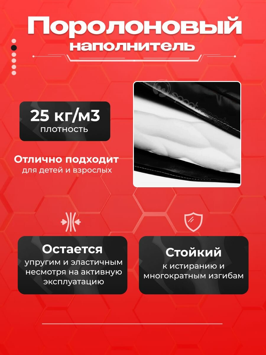 Мат гимнастический 1*2*0,1 м, прочный ПВХ + поролон 25 кг/м3 — фото 1