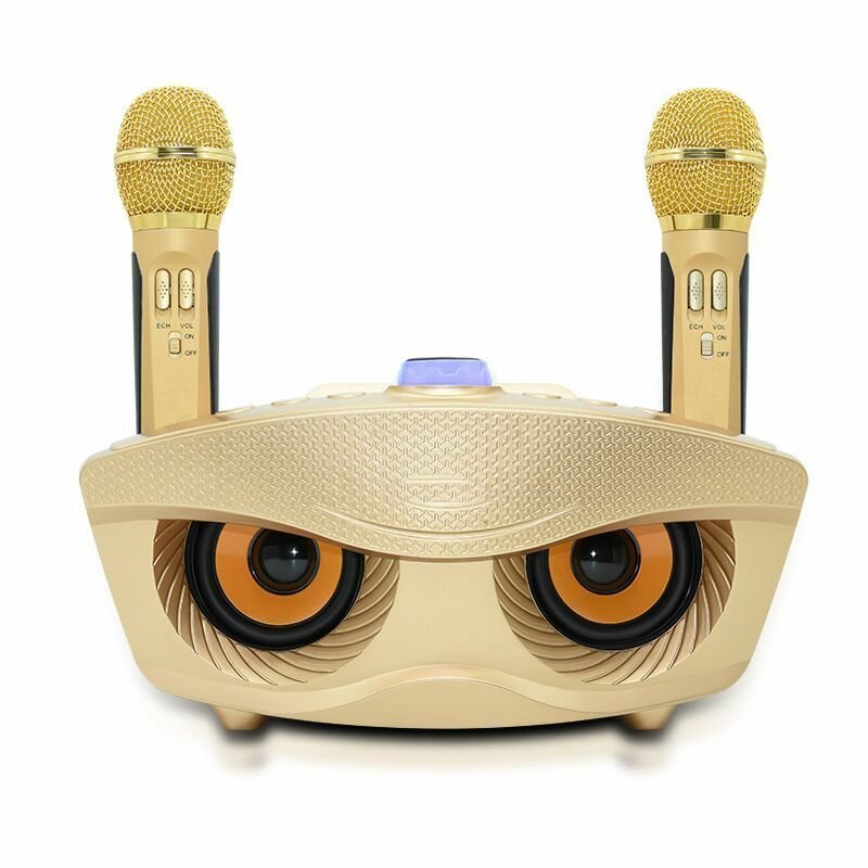 Консоль совы с микрофоном, караоке-консоль, Bluetooth, звуковая карта, караоке-система