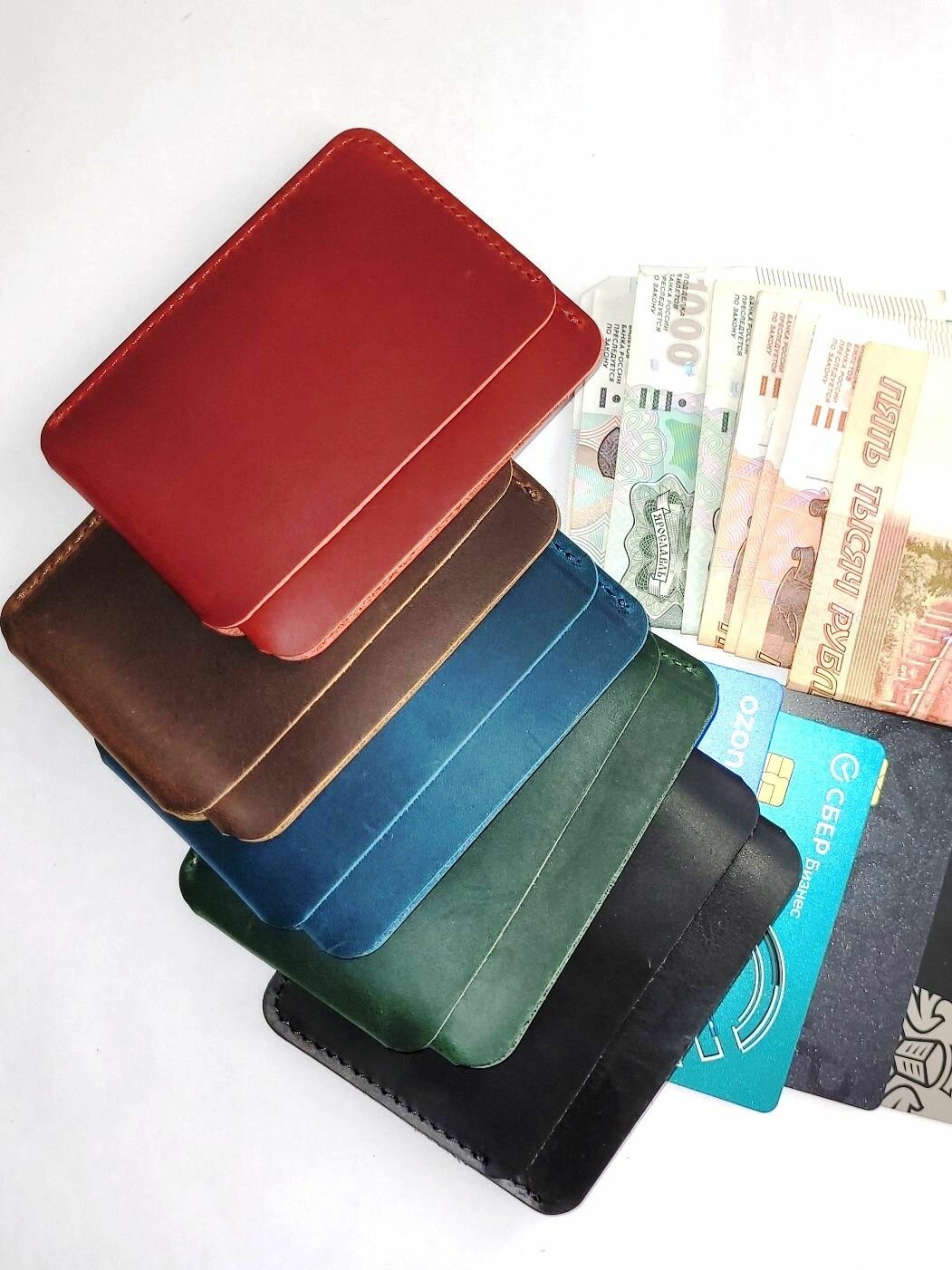 Картхолдер КожаноFF, фактура матовая, бордовый — фото 1