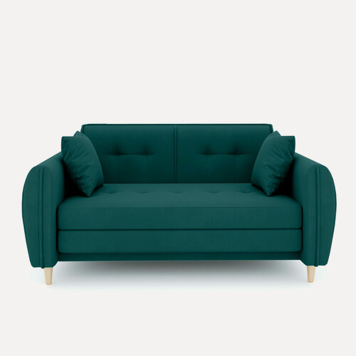 Изображение товара Диван DiHall Анита Изумруд, механизм трансформации "Улитка", прямой, велюр, 170x86 см