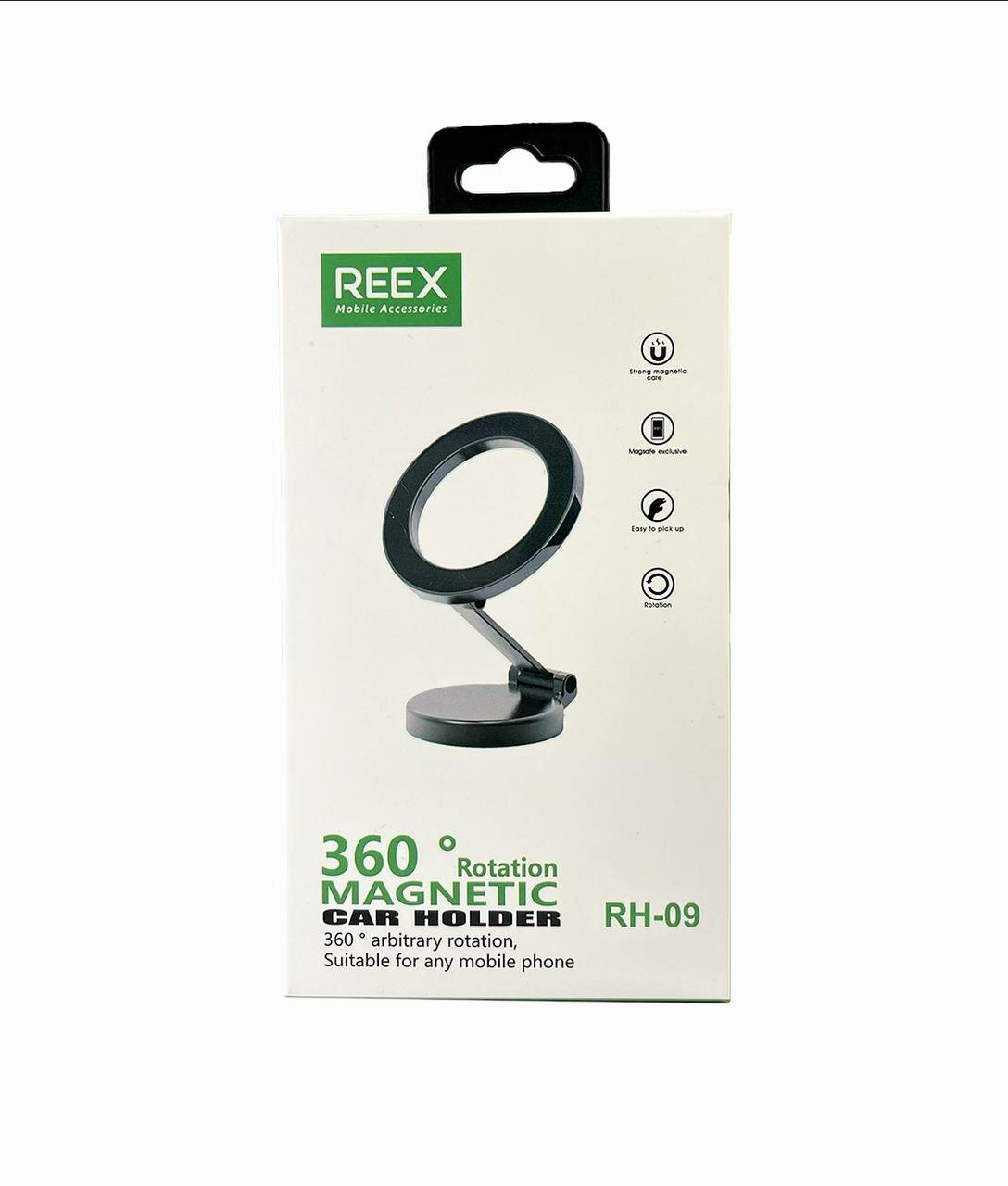 Автомобильный магнитный держатель REEX RH-09 с поворотом на 360° — фото 1