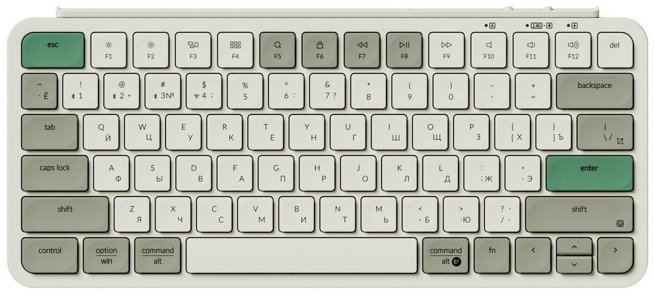 Беспроводная ультратонкая клавиатура Keychron B1 Pro, 77 клавиш, ножничные переключатели, цвет Retro Green