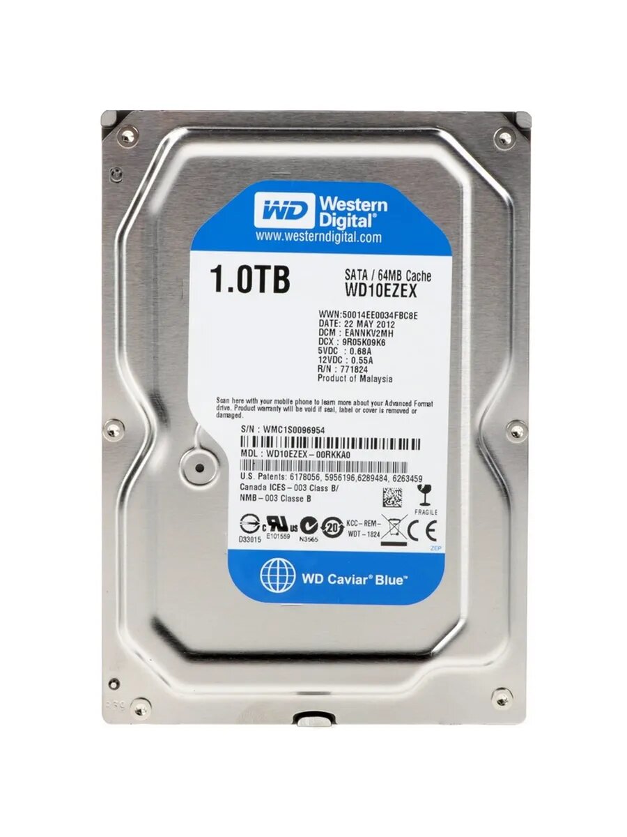 1 ТБ Жесткий диск Blue WD10EZEX - 7200 об/мин