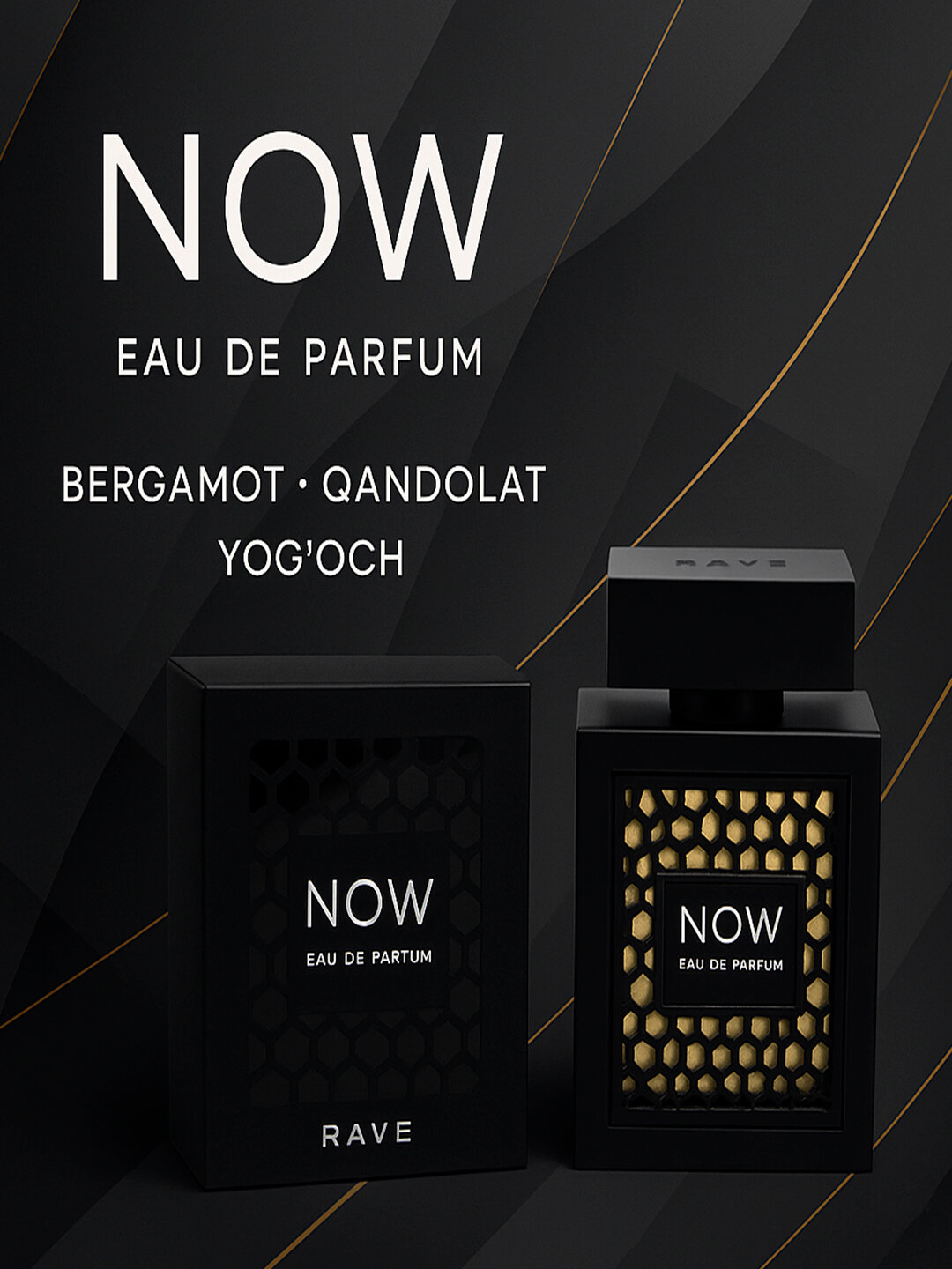 Now Rave by Lattafa Perfumes — это мужская парфюмерная вода объёмом 100 мл. Современный аромат с яркими нотами фруктов