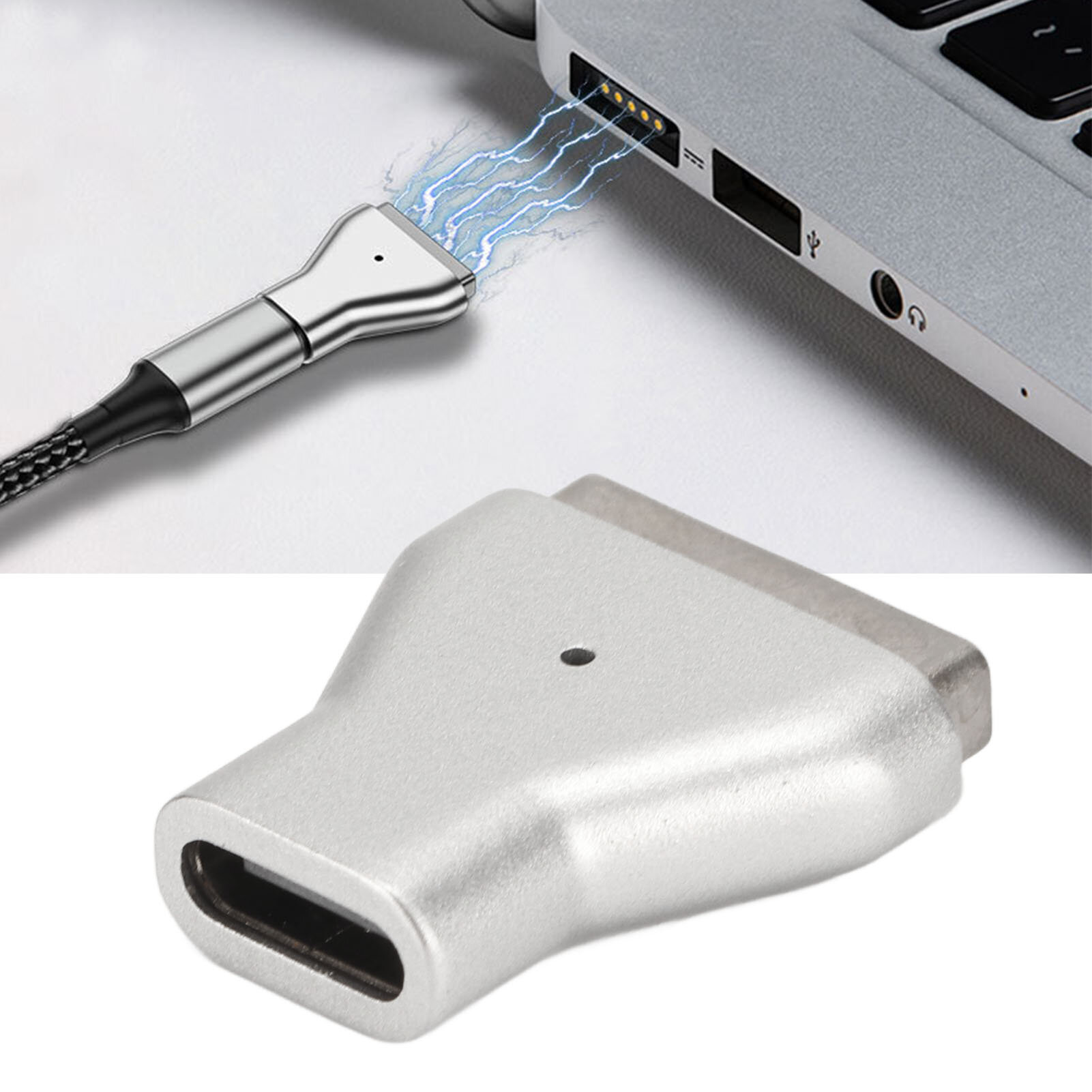 MagSafe2 адаптер Type C, PD 100W, с индикатором, для стабильной зарядки ноутбуков