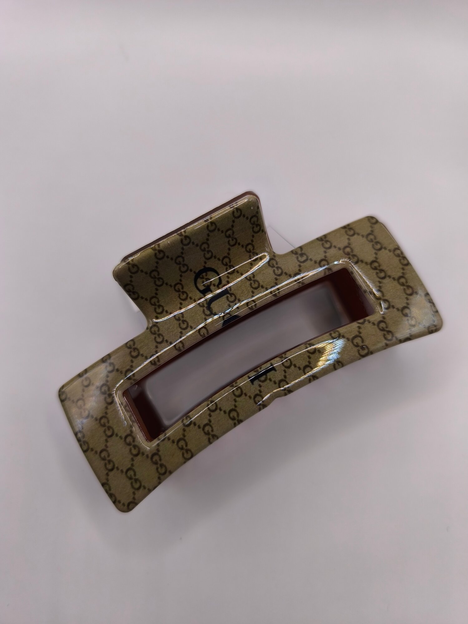 Заколка-краб, для волос, длина 8,5см, для девочек и девушек, пластик — фото 1