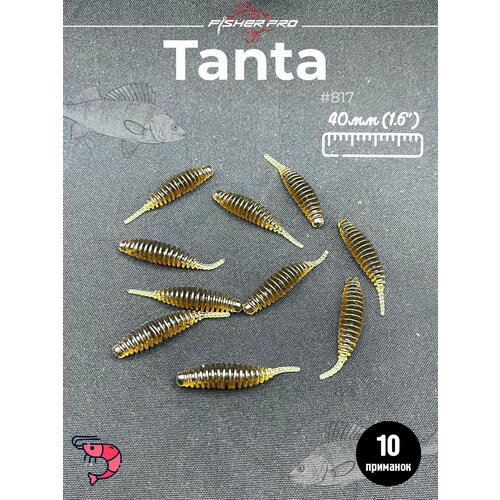 FisherPro Tanta 1.6' (40 мм), цвет: #871, 10 шт - мягкие приманки tanta танта для микроджига силиконовые приманки