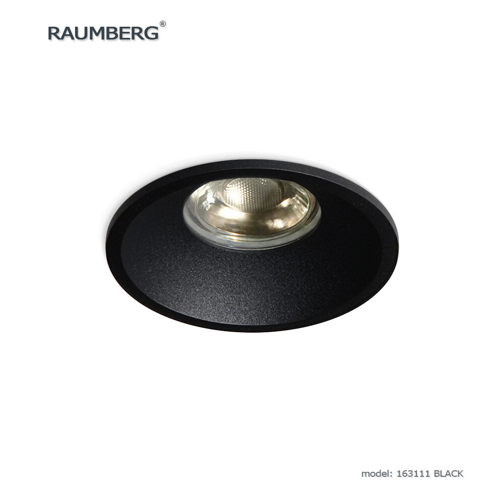 Встраиваемый светильник RAUMBERG 163111 bk черный под светодиодную лампу GU10
