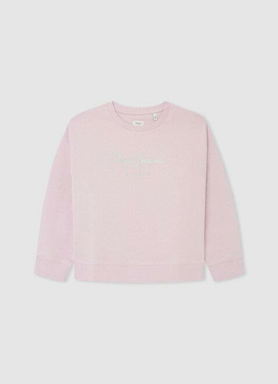 Свитшот Pepe Jeans, размер 12, розовый