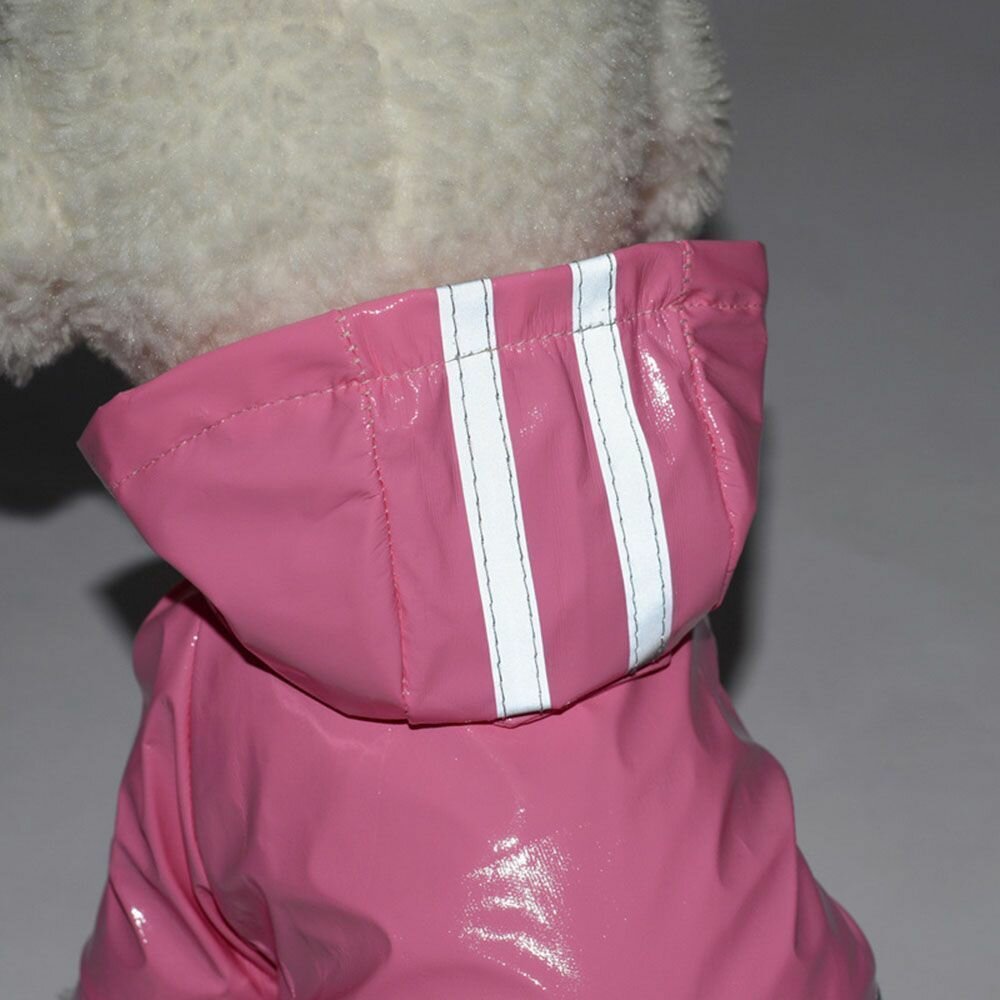 Плащ-дождевик с капюшоном для собак мелких и средних пород, размер М - фотография № 5