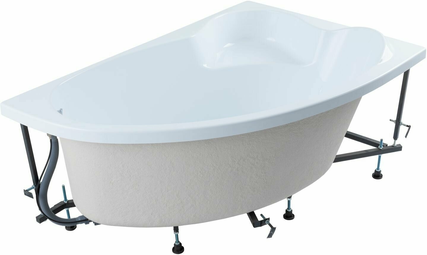 Акриловая ванна Aquanet Mayorca 150x100 R 205438 с каркасом, цвет Белый.