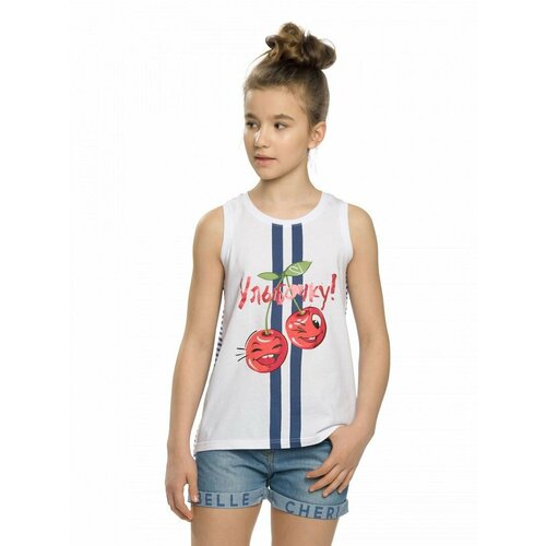 фото Майка pelican, размер 6 (рост 116), белый