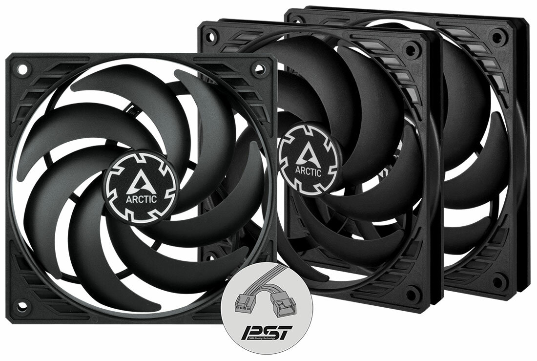 Вентилятор для корпуса Arctic P12 SLIM PWM PST 3x120mm (ACFAN00275A)