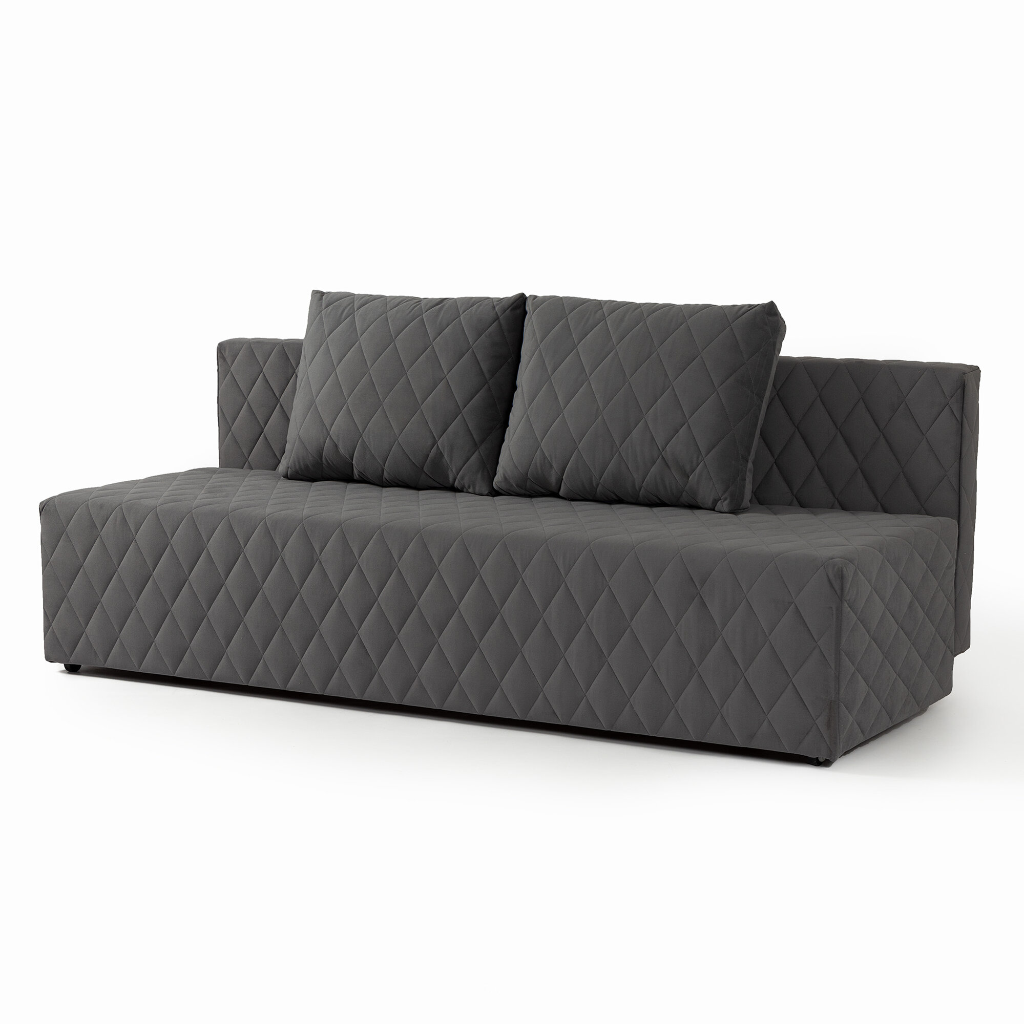 фото Диван-кровать Диван 24 Марбелья темно-серый, велюр