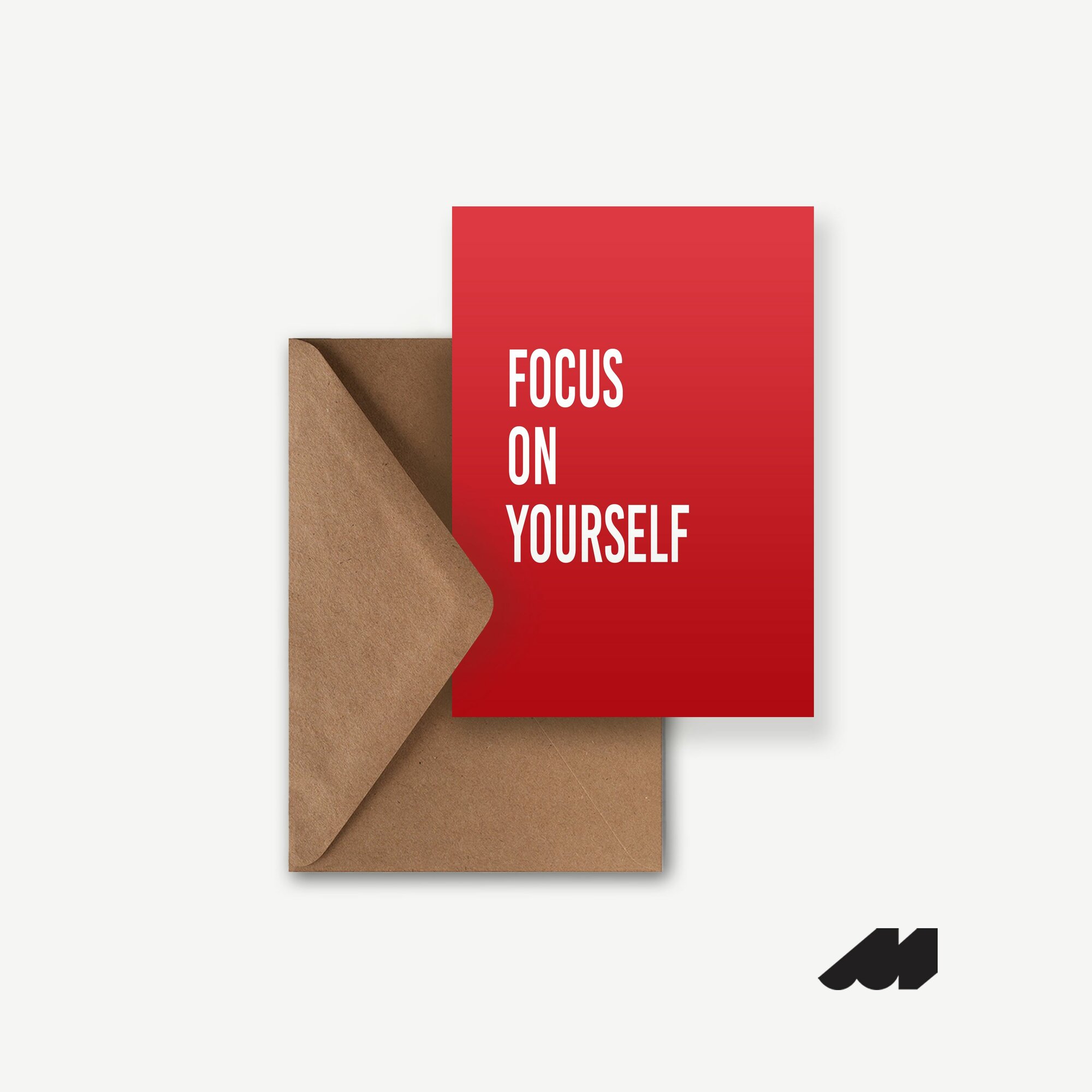 Дизайнерская открытка Meswero / Focus on yourself / с подарочным конвертом / 10х15