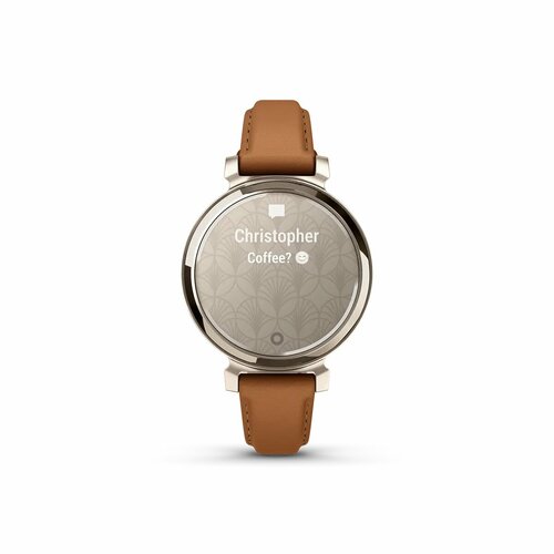 Умные часы Garmin Lily 2 Cream Gold Case with Tan Leather Band коричневый, бежевый