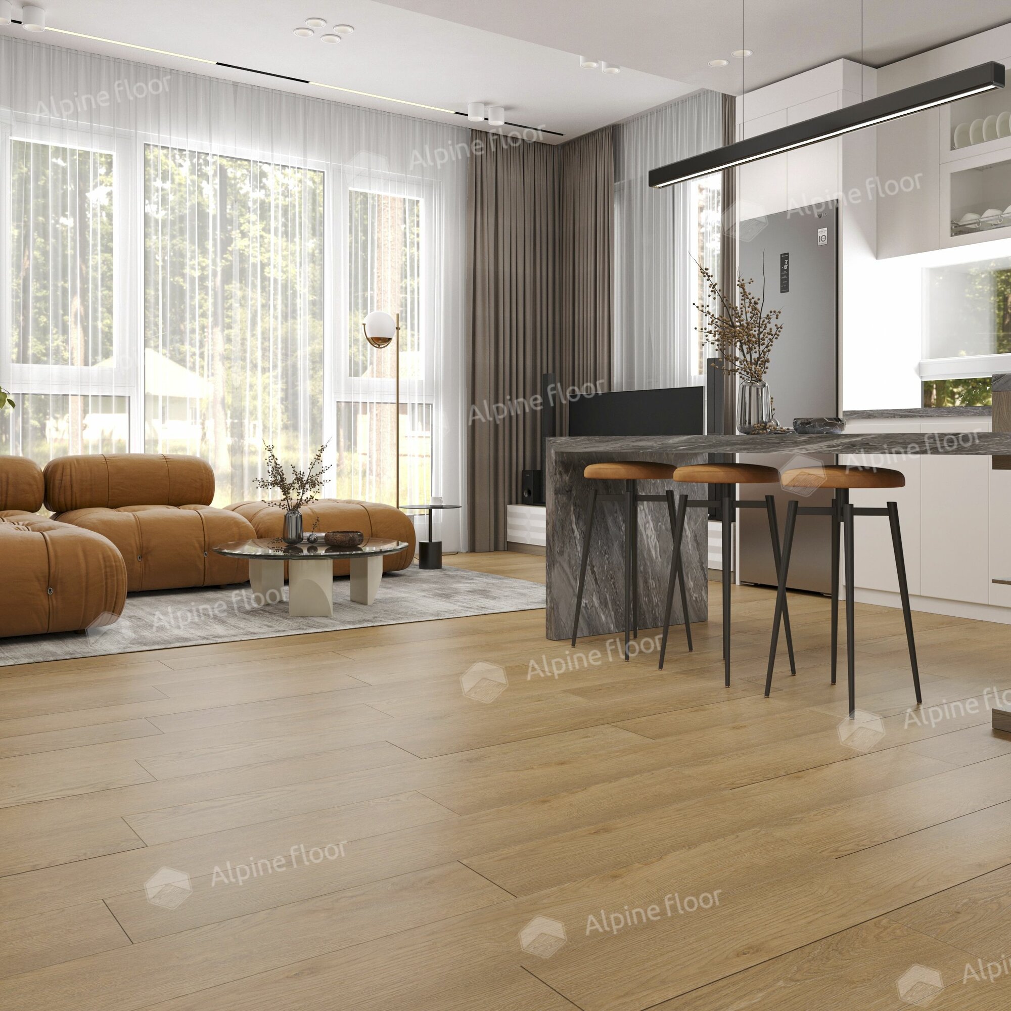 Кварц-виниловый ламинат (SPC) Alpine Floor CLASSIC Клен классический 2,23 м2, толщиной 4 мм