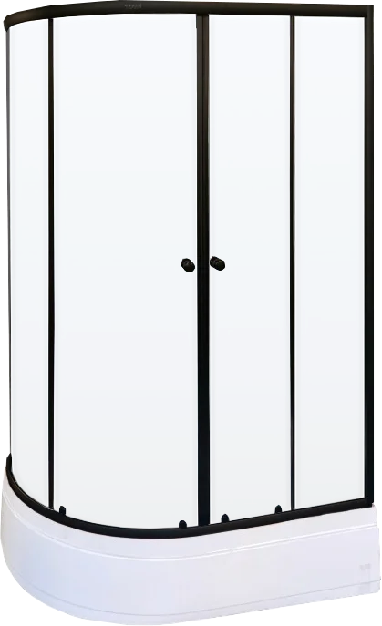 фото Душевой уголок Parly ZEM1201B-R 120x80, с поддоном, правый, профиль черный /9215