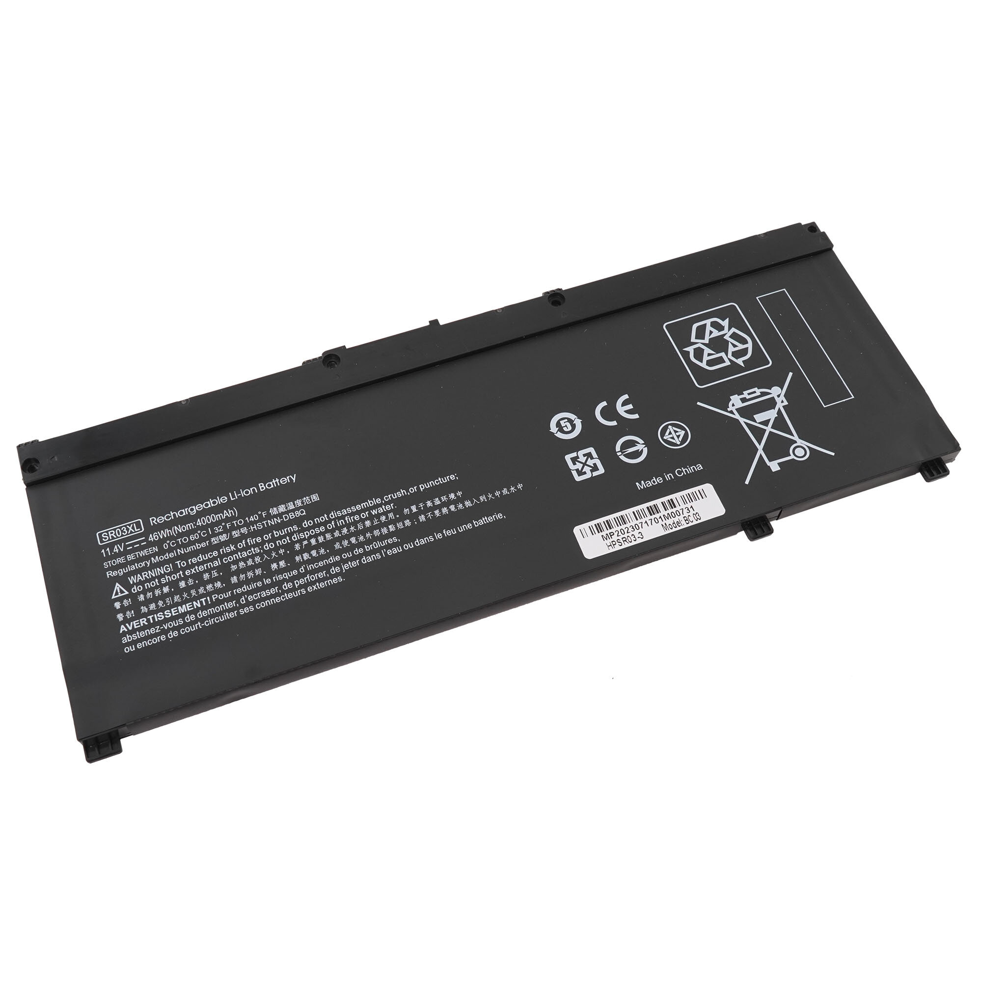 Аккумулятор OEM совместимый с SR03XL для HP Pavilion 15-CX черный 11,4V 4000mAh