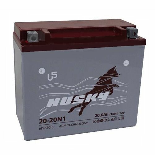 Аккумулятор 12V - 20 А/ч "HUSKY AGM" 20-20N1 (1218 YTX20-BS, YTX20H, YB16-B-CX, YB16-B, YB18-A)