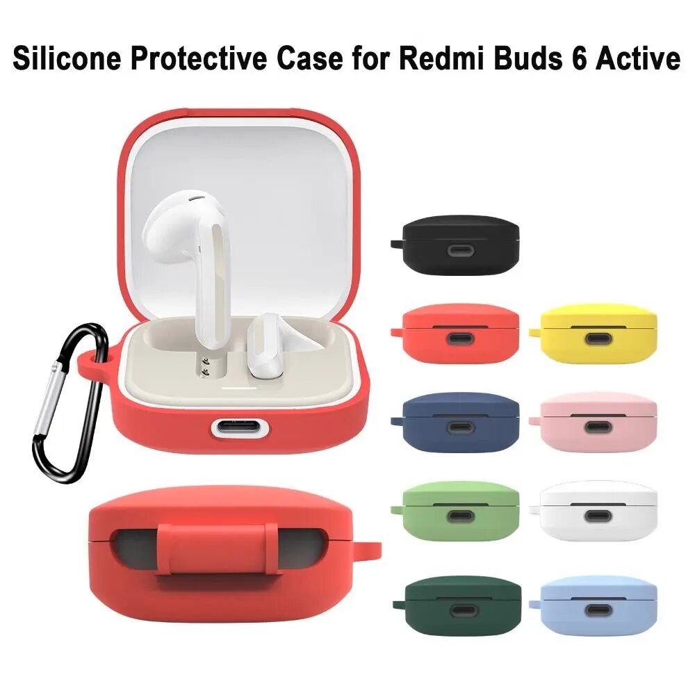 Силиконовый чехол для наушников Redmi Buds 6 Active MIIQNUS, Black — фото 1