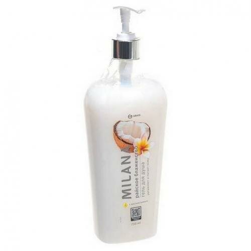 "Milana гель для душа Райское блаженство"с маслом кокоса (флакон 750 мл) Grass - фото №1