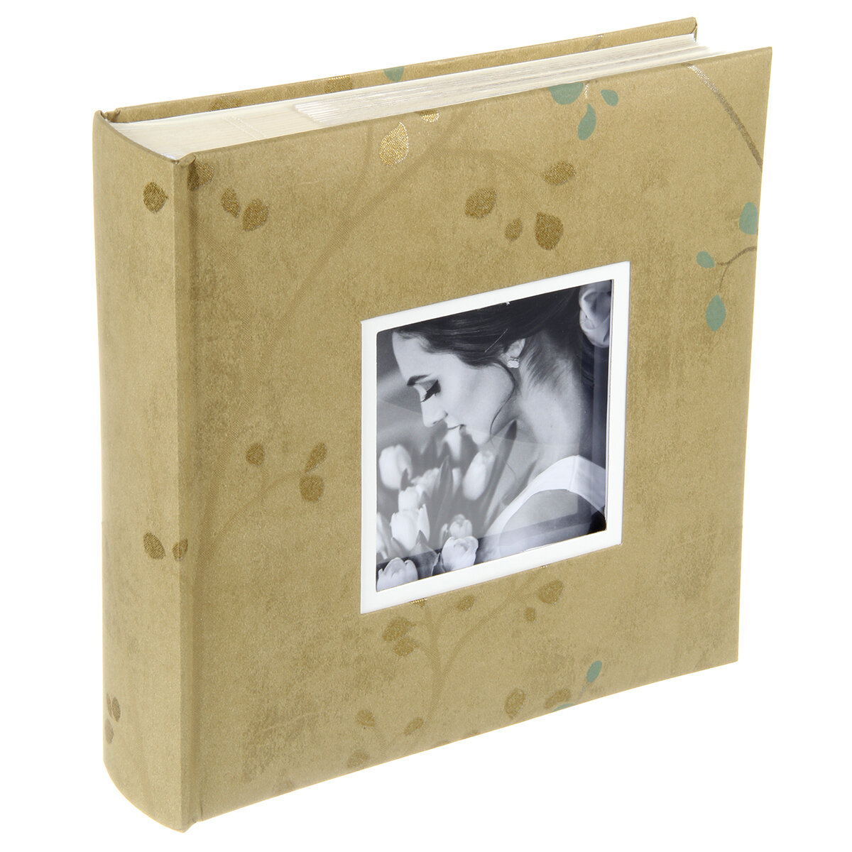 Фотоальбом альбом для 200 фотографий 10х15 см на обложке место для фото 11х11 см весна коричневый GF 6511