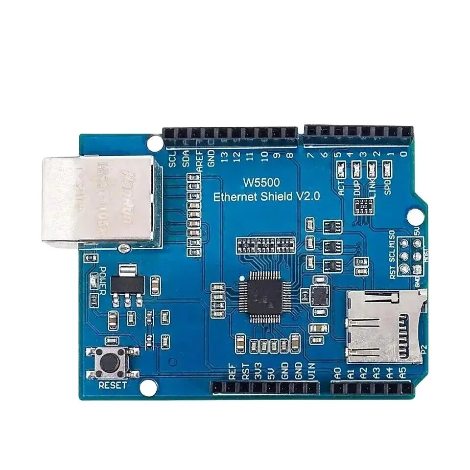 Плата разработки UNO Shield Ethernet Shield W5500 R3 для arduino, W5500 R3 — фото 1