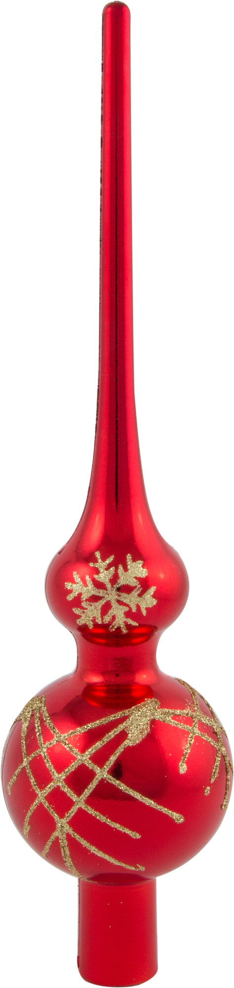 Верхушка на елку "Пика" Волшебная страна 28-224-R высота 26 см цвет красный