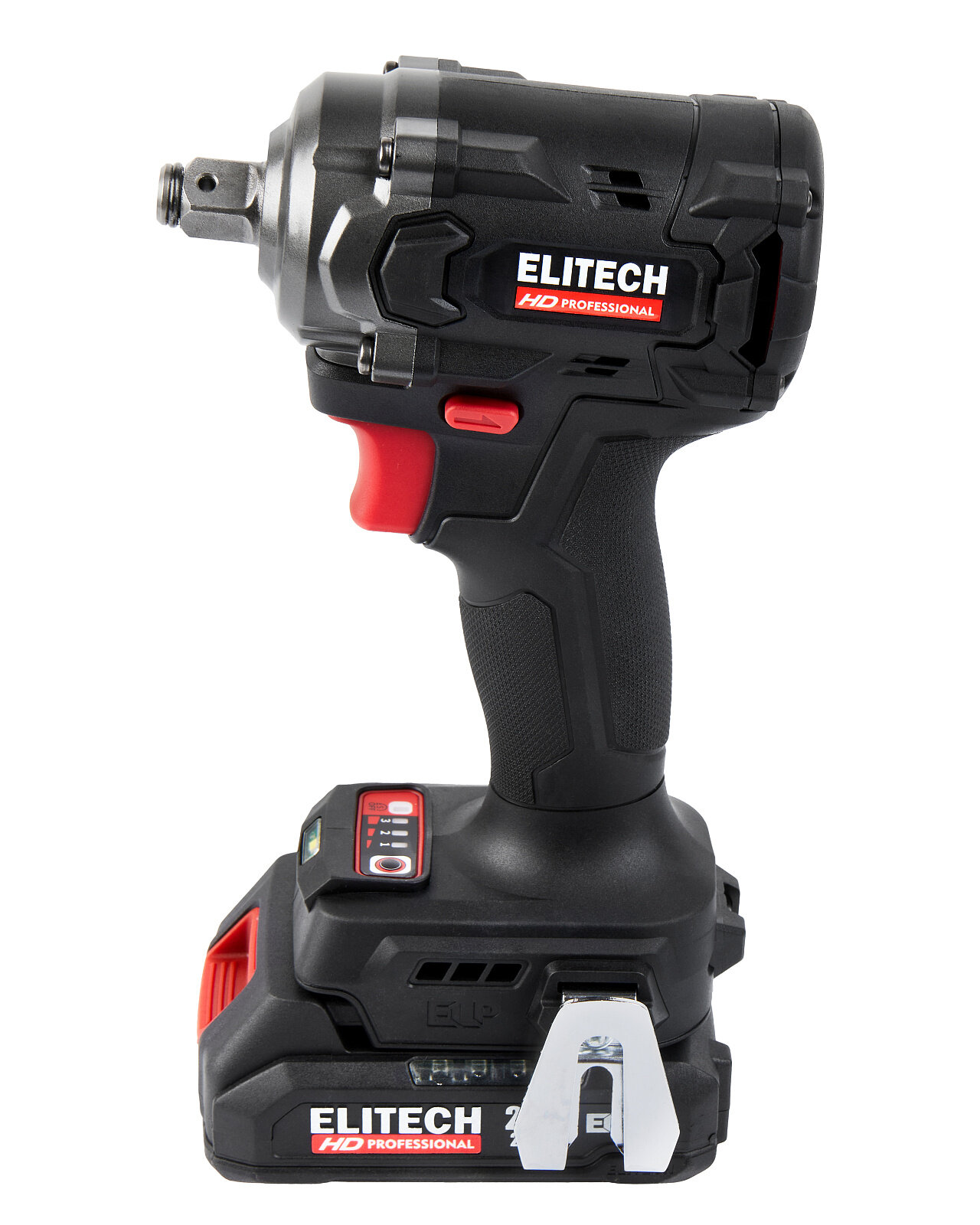 Изображение Аккумуляторный гайковёрт Elitech CW 2004SL E2201.056.01 HD 205738, 2 АКБ 2.0 А/ч, ЗУ, кейс, черный.