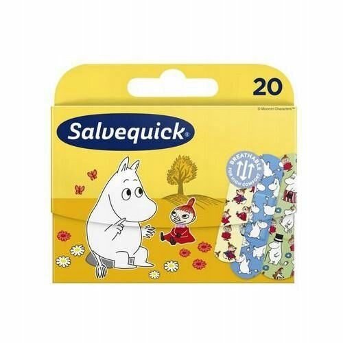 Набор детских пластырей Salvequick Муми-микс 20 шт. (из Финляндии)