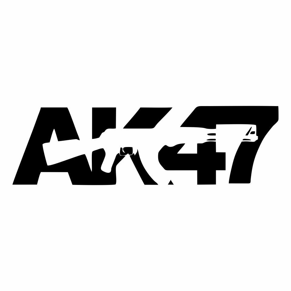 Наклейка на авто "АК 47"