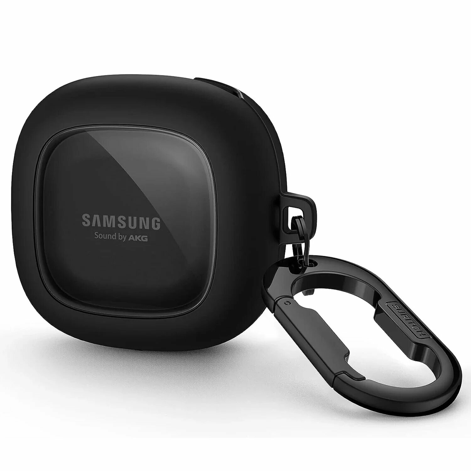 Прозрачный жесткий чехол с карабином для Samsung Galaxy Buds 2 Pro / Buds FE / Buds Pro / Buds 2 / Buds Live, White — фото 1