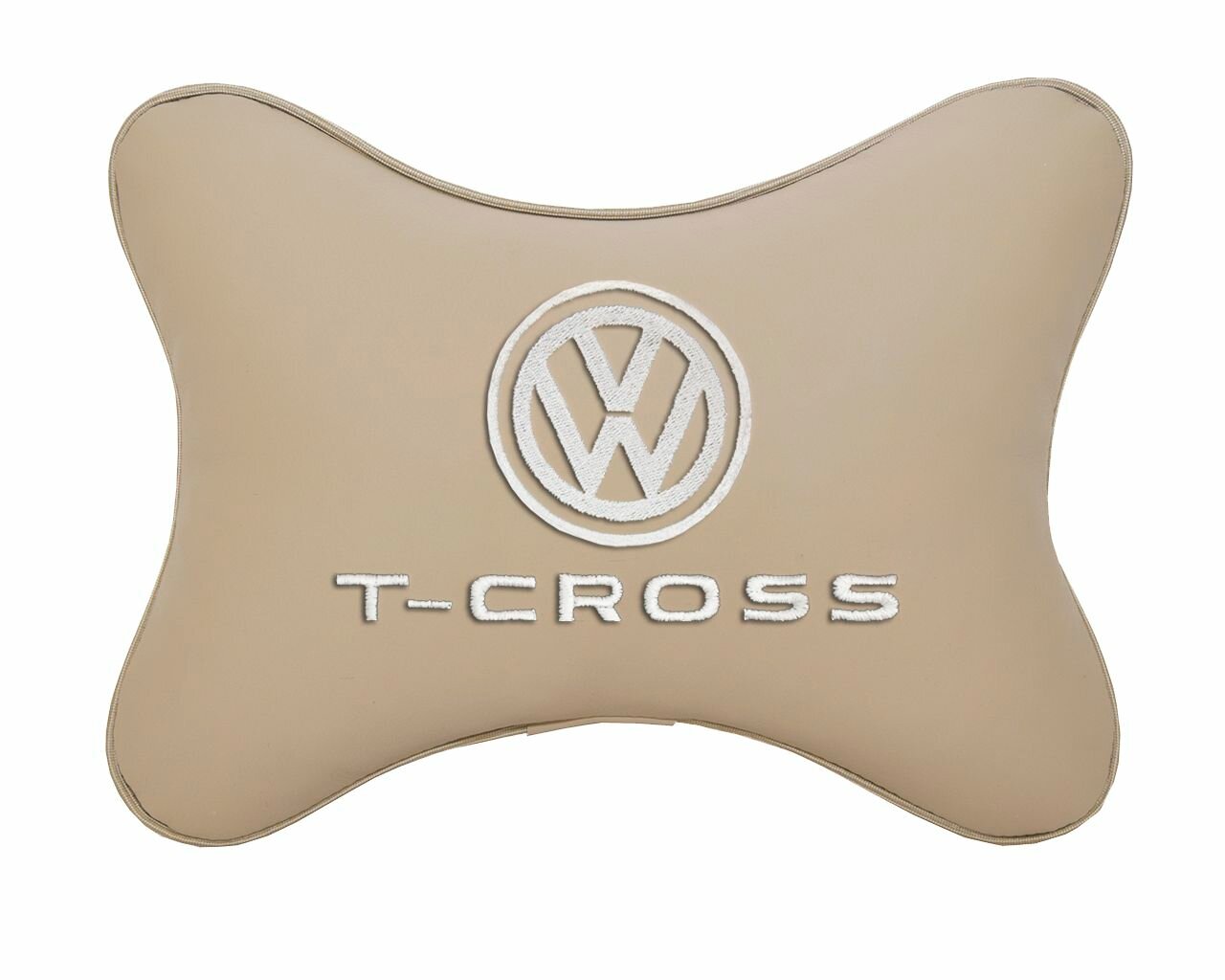 Подушка на подголовник бежевая экокожа VOLKSWAGEN T-Cross